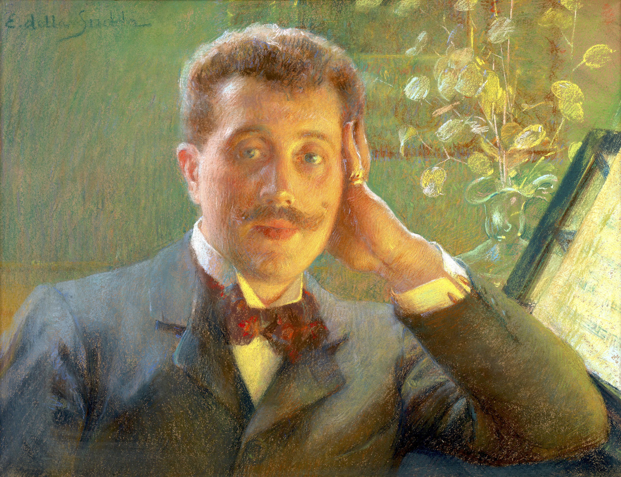 Portrait of the Artist’s Brother, Francesco (Faik Bey) Della Sudda, Seated at a Piano